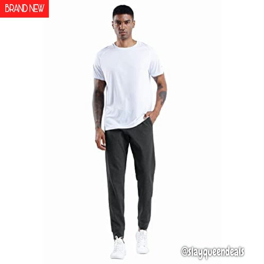 Men's Fleece Joggers with Deep Pockets Loose Fit Active Pants - Picture 7 of 8